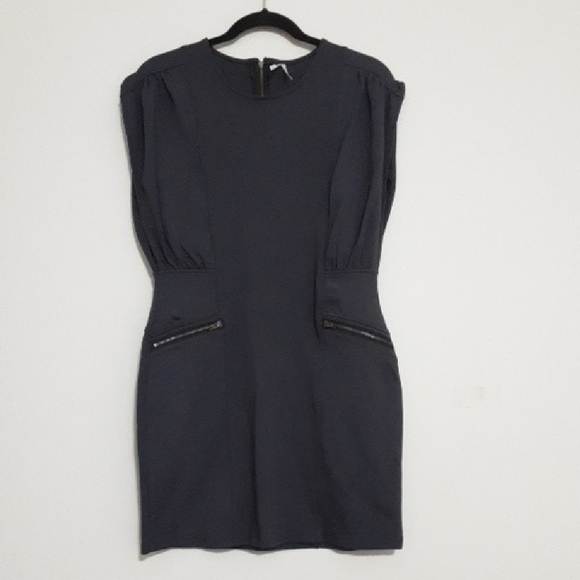 Cotton+ Candy Elegant Gray Shift  Dress Mini Stretch Gunge Festival Rodeo L Y2k - Picture 1 of 8